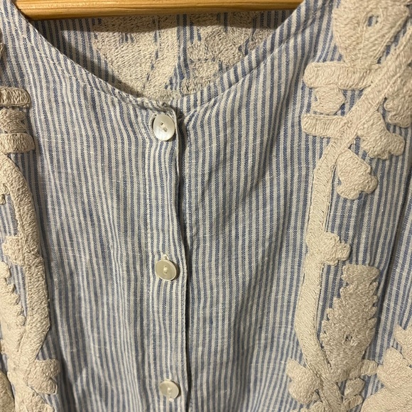 Roller Rabbit for Gorsuch Embroidered Tunic/Maxi Dress/Kurta Women’s Size Medium - Picture 5 of 10